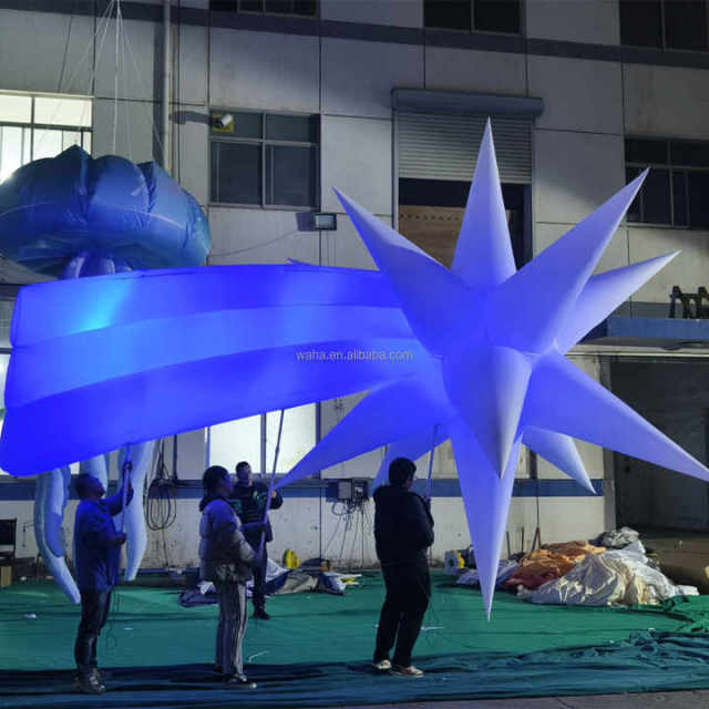 Christmas Outdoor Performance Inflatable Handheld Star Puppet for Street Parade Activity Event Decoration