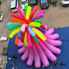 Inflatable Ribbon Inflatable Fireworks with LED Lights Inflatable Art Installation New Year Holiday Decorations