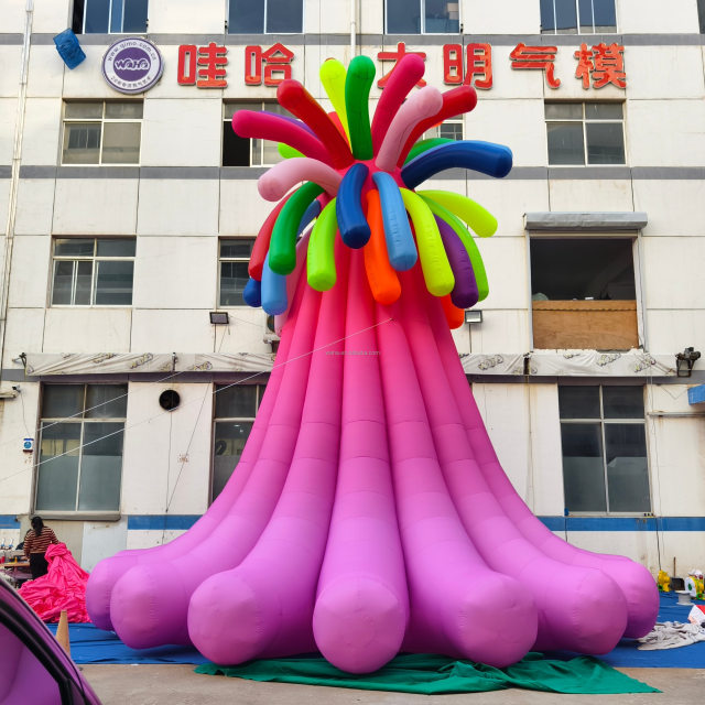 Inflatable Ribbon Inflatable Fireworks with LED Lights Inflatable Art Installation New Year Holiday Decorations