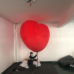 Wedding /Valentines love Large Led Heartbeat Lamp Inflatable Red Heart Shining Giant Decoration Inflatable Heart with Led Light