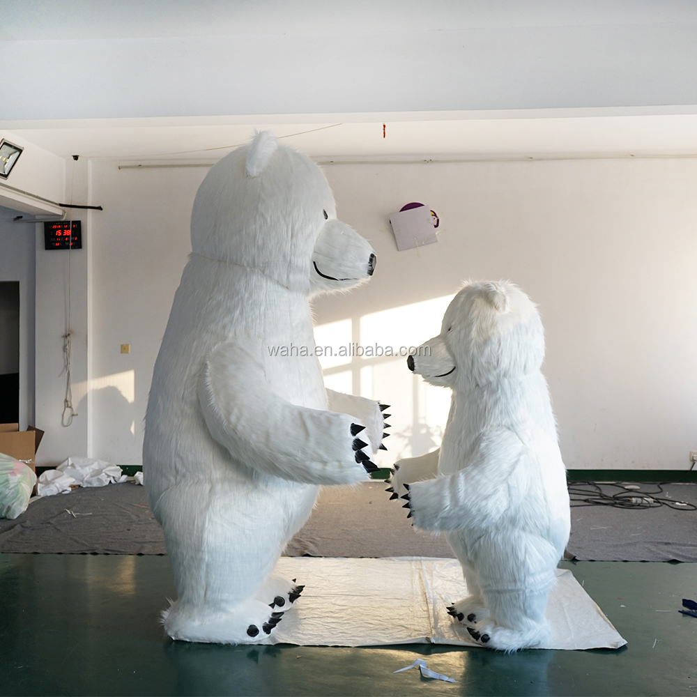 Christmas/Wedding Polar Bear Costume Inflatable Polar Bear Costumes for Adult and Kids