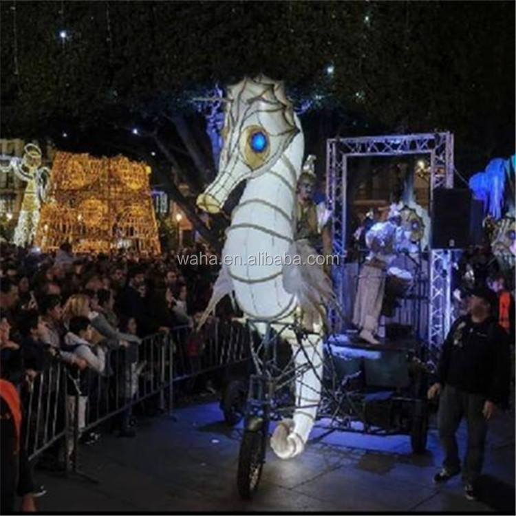Customized Inflatable Seahorse Hippocampus Mascot Costume Inflatable Sea Horse Costume for Parade Decoration
