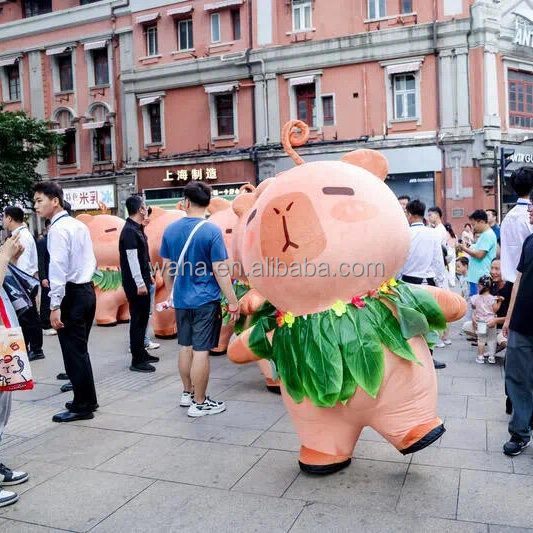 Hot Customized Inflatable Capybara Plush Furry Inflatable Capybara Mascot Costume