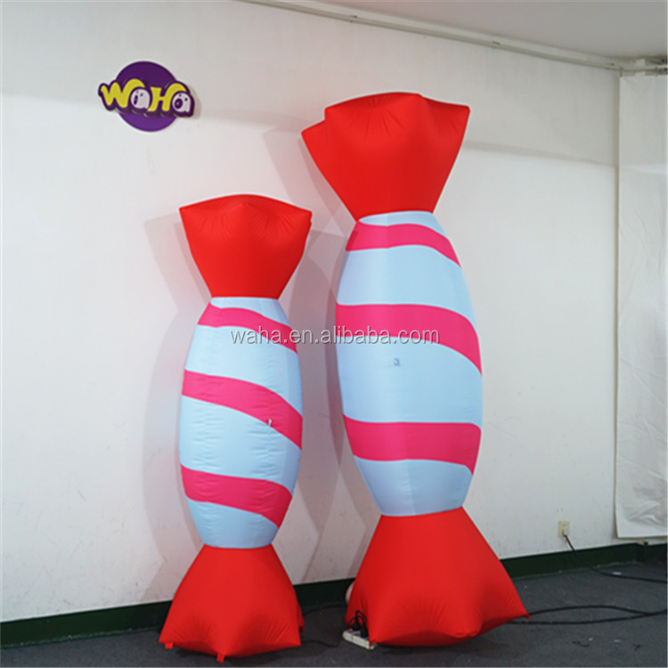 Professional Custom Inflatable Candy Cane Mascots Costumes Adult Size Funny Inflatable Candy Costume for Promotion