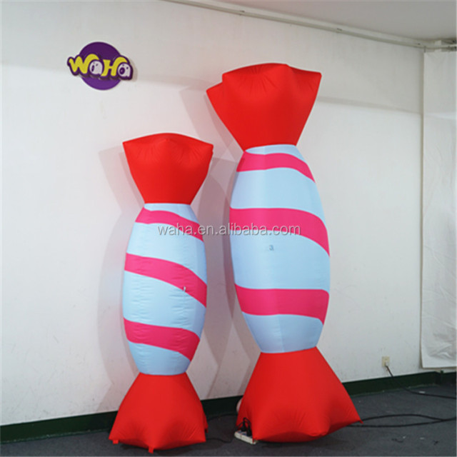 Professional Custom Inflatable Candy Cane Mascots Costumes Adult Size Funny Inflatable Candy Costume for Promotion