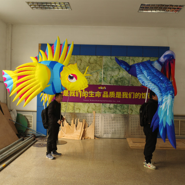 Custom Made Lighting Inflatable Pelicans Bird Puppet Parade, Printing Inflatable Crane Costume Event Show for Adults