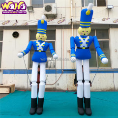 Inflatable Walking Cartoon Costume Inflatable Soldier Puppet with Long Leg for Advertising Events Outdoor Puppet