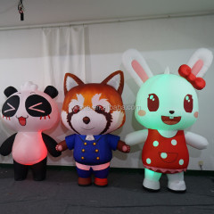 Advertising Inflatable lion tiger Giraffe Wild Boar Cartoon Characters Mascot Costume for Parade Decoration