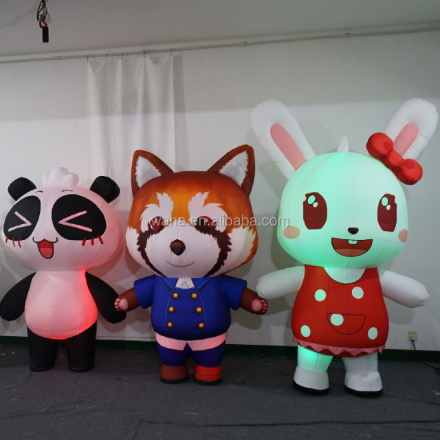 Advertising Inflatable lion tiger Giraffe Wild Boar Cartoon Characters Mascot Costume for Parade Decoration