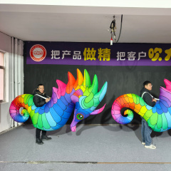 Inflatable Seahorse Costume Inflatable Animal Costume Inflatable Hippocampus Model Balloon for Parade Performance