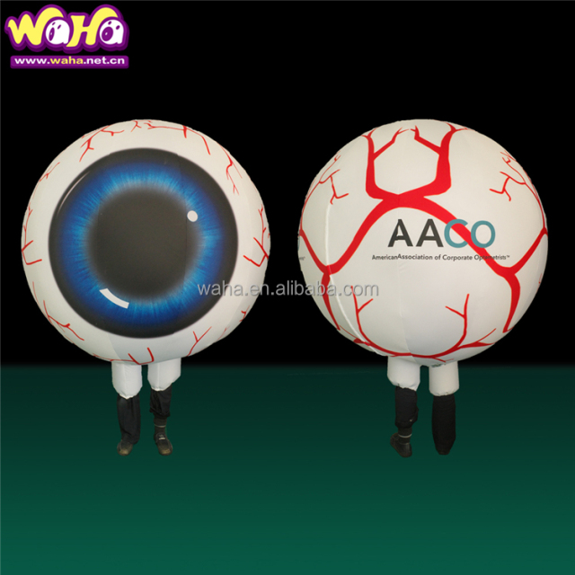 Fashionable Advertising Walking Inflatable Costume , Inflatable Eyeball Costume