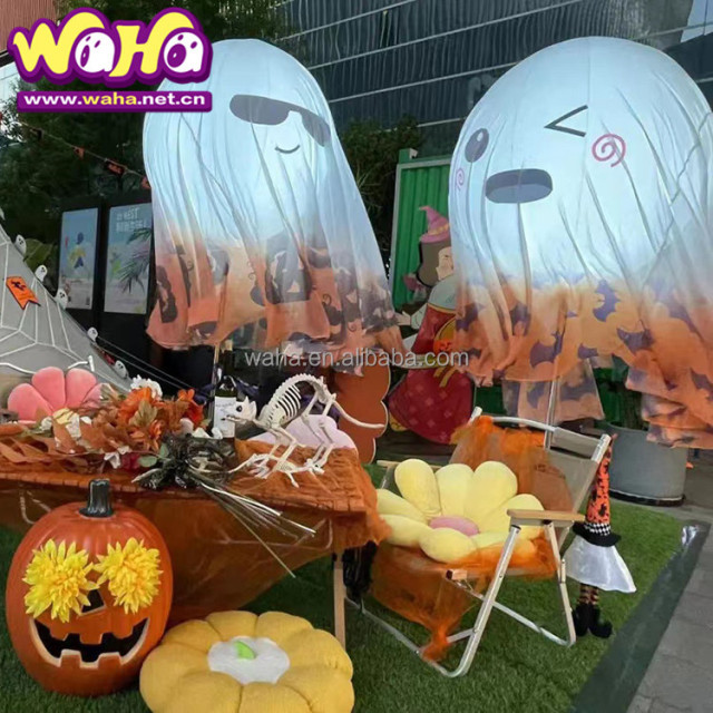 Custom Made Festival Big Inflatable Skull Head Puppet /Inflatable Halloween Skeleton Head Costume