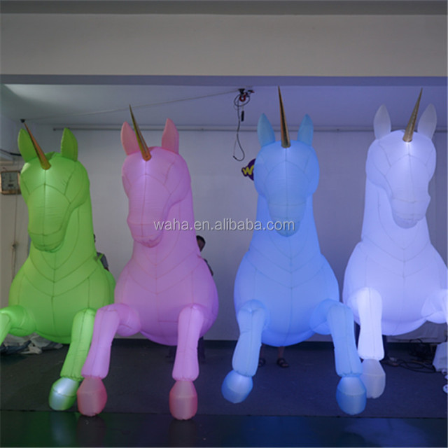LED Decoration Inflatable Walking Horse Costume/inflatable unicorn Horse Puppet for Parade/Illuminated Inflatable Horses