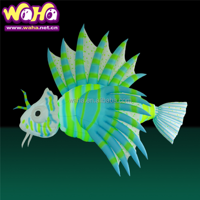 Ocean Event Hand-held Pole Inflatable Walking Fish Costume Inflatable Fish Mascot Puppet
