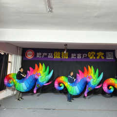Inflatable Seahorse Costume Inflatable Animal Costume Inflatable Hippocampus Model Balloon for Parade Performance