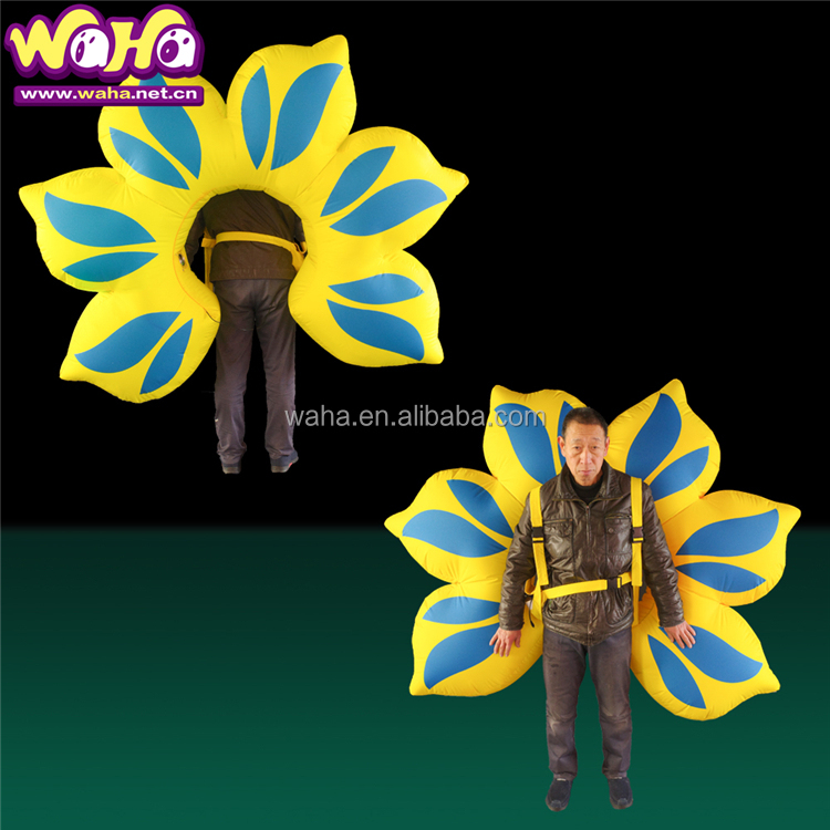 Led Light Costume Inflatable Flower Fancy Dress Costume for Carnival Parade