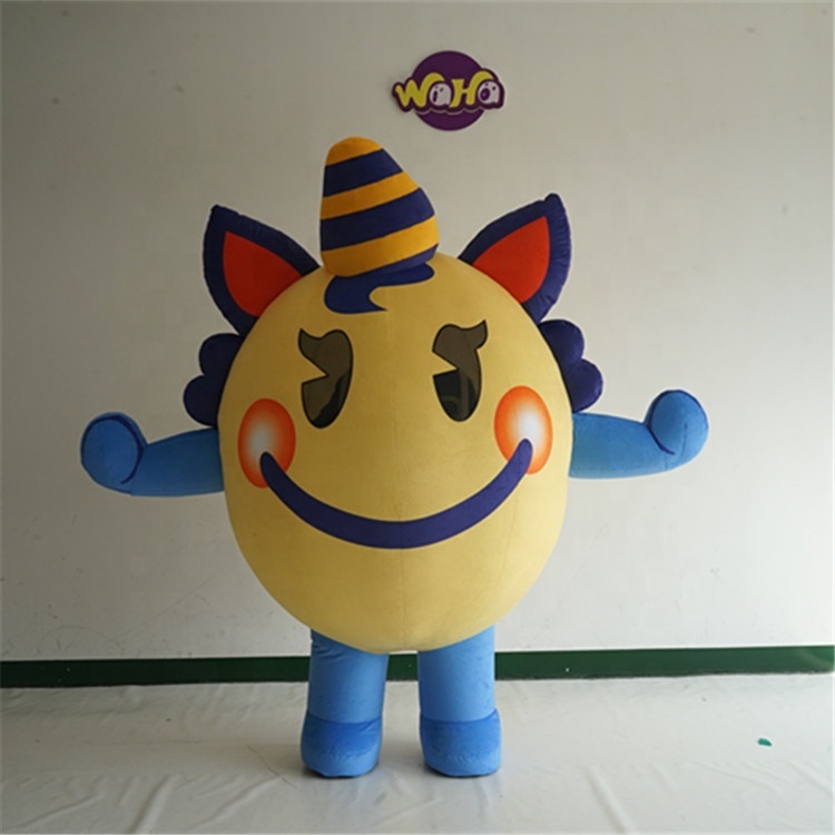 Customized Inflatable White Rabbit Costume Wearing Walking Doll Costume Inflatable Mascot Suit for Adult Advertising Inflatables