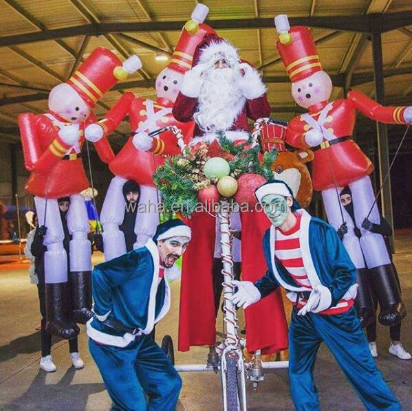 Custom Make Funny Walking Elves Costume Inflatable Clown Cartoon Puppet for City Parade Events Decoration