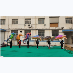 Colorful Inflatable Seahorse Sea Animal Puppet Inflatable Turtle Seahorse Costume With Led Light