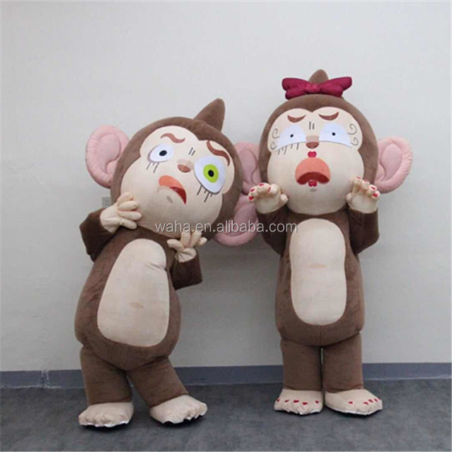 Custom-made Funny Inflatable Monkey Animal Cartoon Costume Inflatable Mascot Costumes for Adults