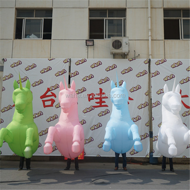 LED Decoration Inflatable Walking Horse Costume/inflatable unicorn Horse Puppet for Parade/Illuminated Inflatable Horses