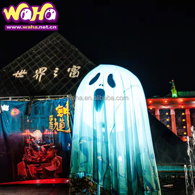 Custom Made Festival Big Inflatable Skull Head Puppet /Inflatable Halloween Skeleton Head Costume