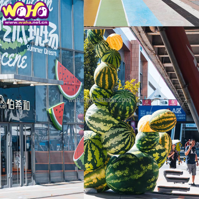 Advertising Inflatable Fruit and Vegetable Party Decoration Inflatable Fruits Tree Inflatable Watermelon and Orange