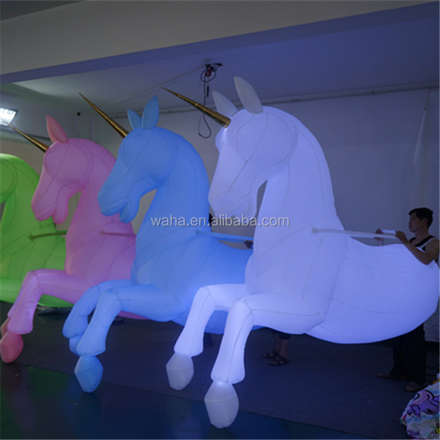 LED Decoration Inflatable Walking Horse Costume/inflatable unicorn Horse Puppet for Parade/Illuminated Inflatable Horses