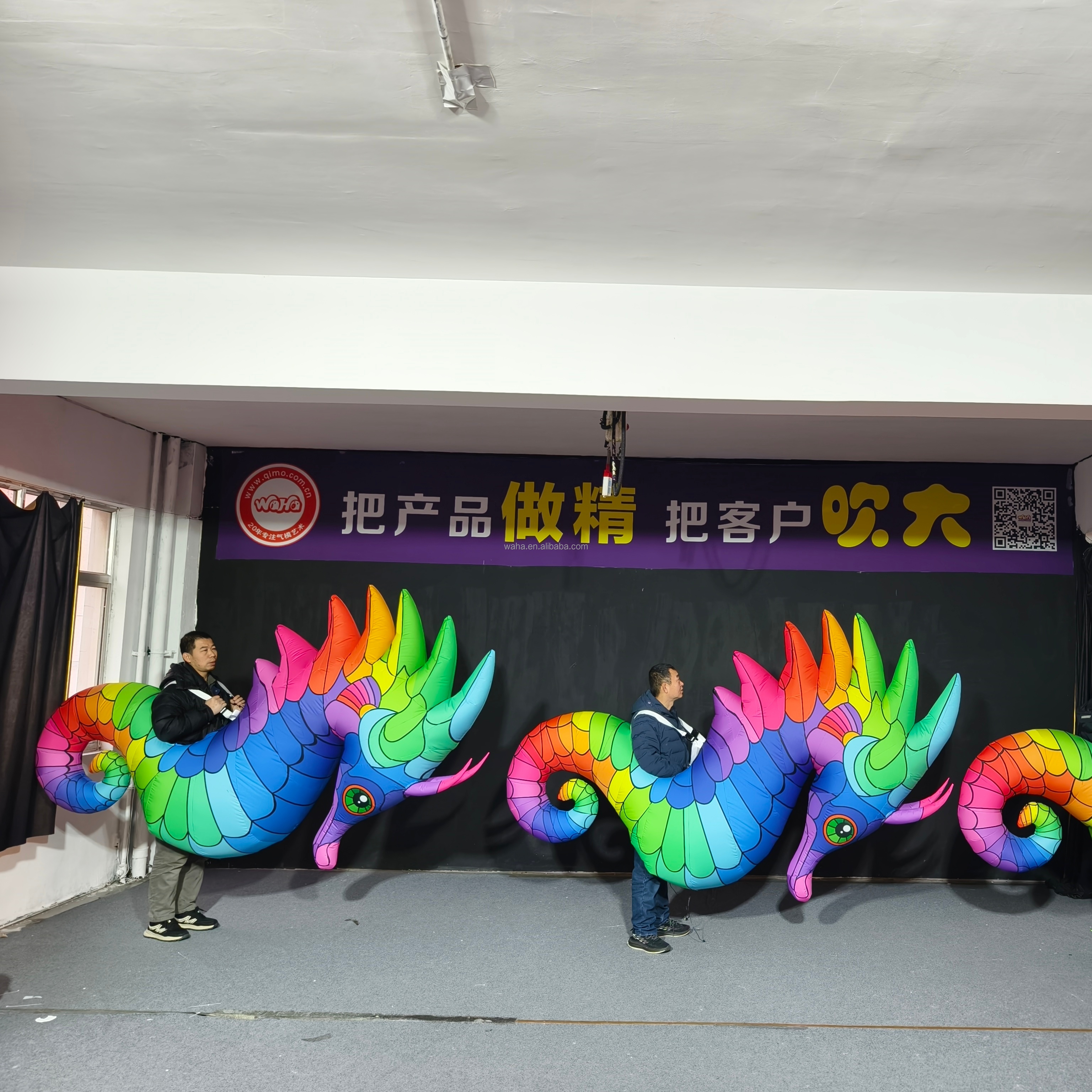 Inflatable Seahorse Costume Inflatable Animal Costume Inflatable Hippocampus Model Balloon for Parade Performance