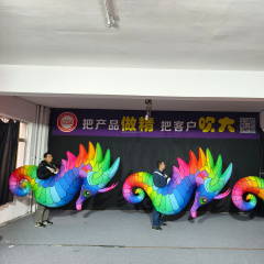 Inflatable Seahorse Costume Inflatable Animal Costume Inflatable Hippocampus Model Balloon for Parade Performance