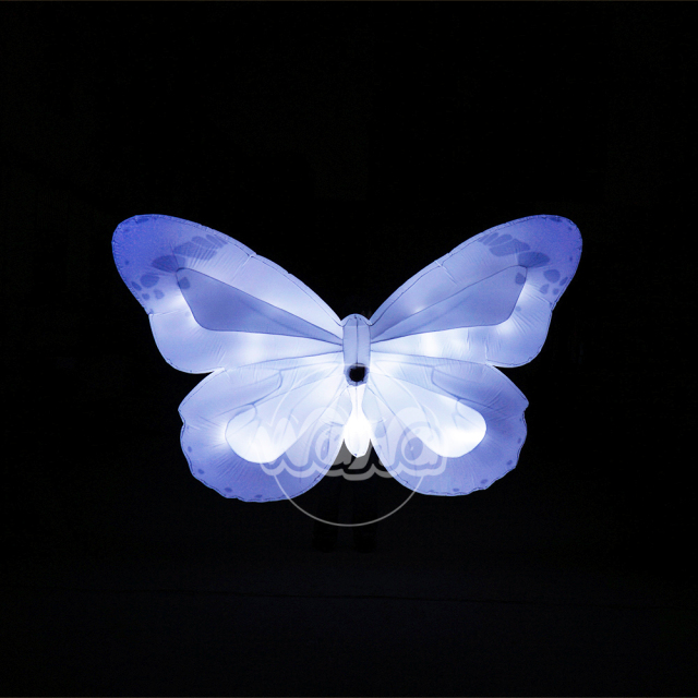 Stilts Performance Inflatable butterfly Wing Costume with Led Light for Parade Event Decoration