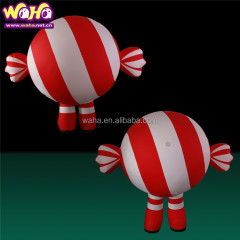 Professional Custom Inflatable Candy Cane Mascots Costumes Adult Size Funny Inflatable Candy Costume for Promotion