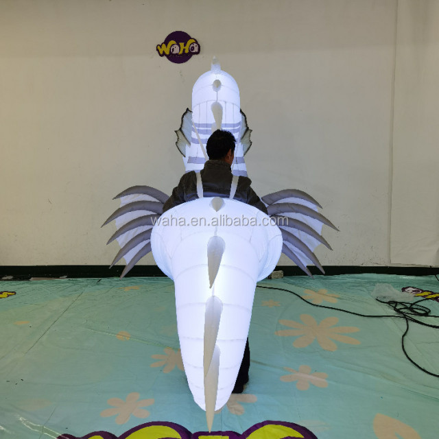 Customized Inflatable Seahorse Hippocampus Mascot Costume Inflatable Sea Horse Costume for Parade Decoration