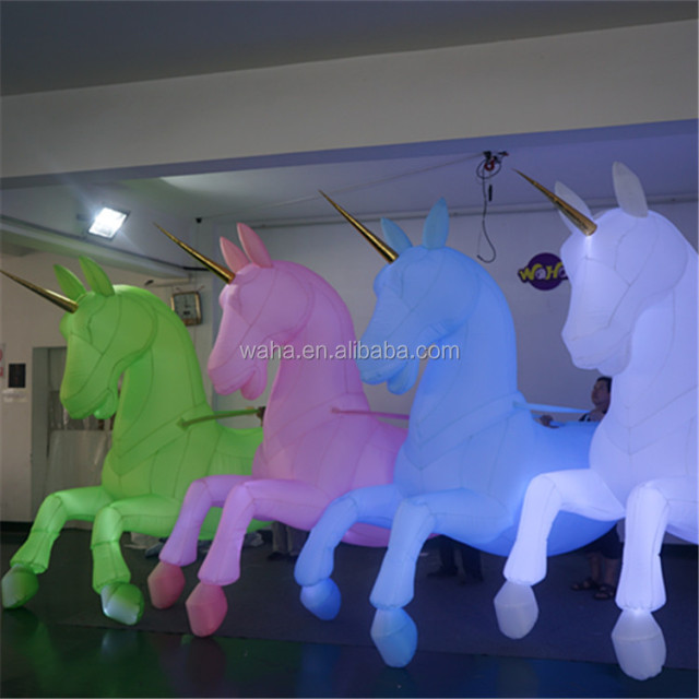 LED Decoration Inflatable Walking Horse Costume/inflatable unicorn Horse Puppet for Parade/Illuminated Inflatable Horses