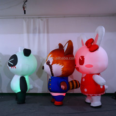 Advertising Inflatable lion tiger Giraffe Wild Boar Cartoon Characters Mascot Costume for Parade Decoration