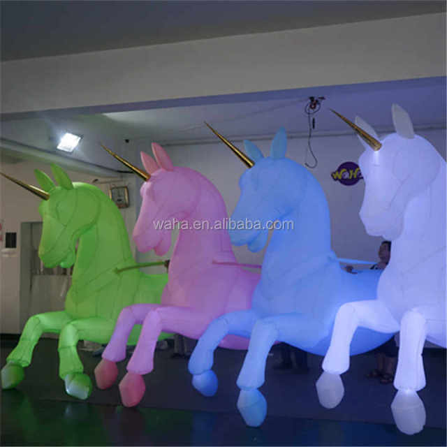 LED Decoration Inflatable Walking Horse Costume/inflatable unicorn Horse Puppet for Parade/Illuminated Inflatable Horses