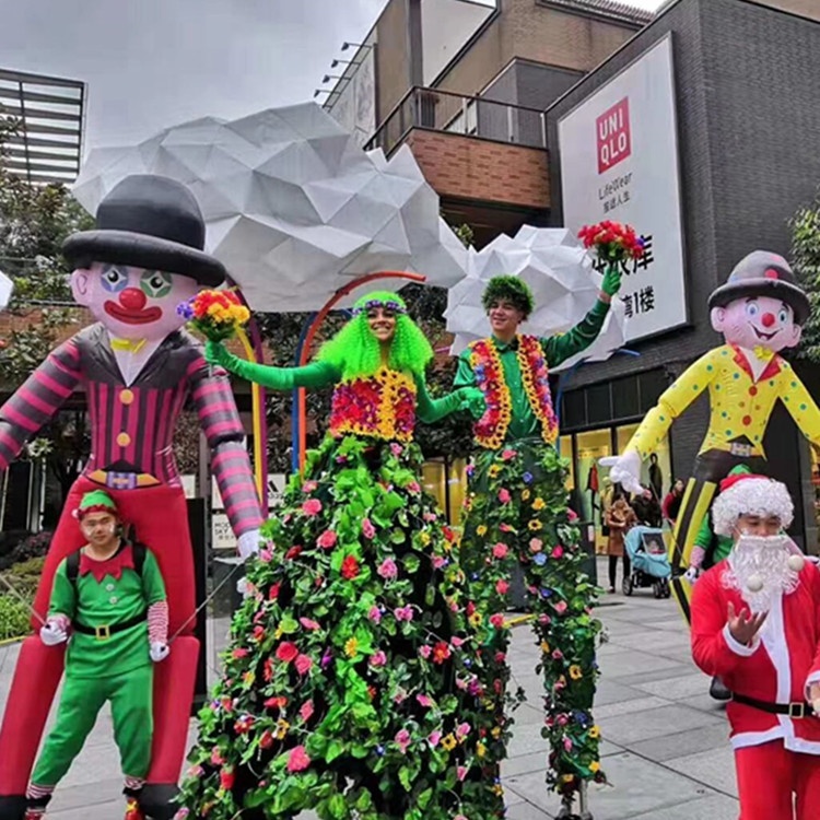Custom Make Funny Walking Elves Costume Inflatable Clown Cartoon Puppet for City Parade Events Decoration