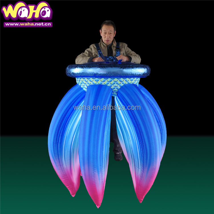 Led Light Costume Inflatable Flower Fancy Dress Costume for Carnival Parade
