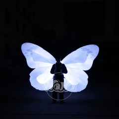 Stilts Performance Inflatable butterfly Wing Costume with Led Light for Parade Event Decoration