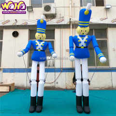 Inflatable Walking Cartoon Costume Inflatable Soldier Puppet with Long Leg for Advertising Events Outdoor Puppet