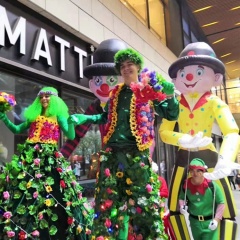 Custom Make Funny Walking Elves Costume Inflatable Clown Cartoon Puppet for City Parade Events Decoration