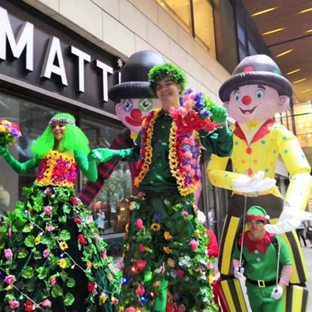 Custom Make Funny Walking Elves Costume Inflatable Clown Cartoon Puppet for City Parade Events Decoration