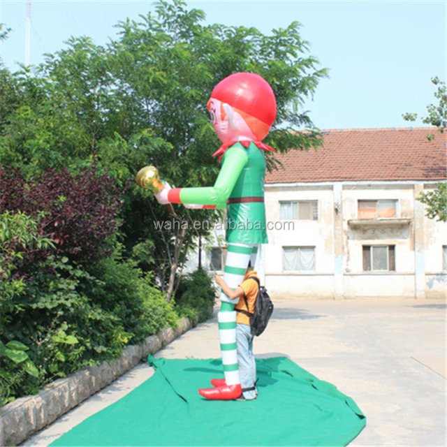 Custom Make Funny Walking Elves Costume Inflatable Clown Cartoon Puppet for City Parade Events Decoration
