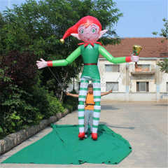 Custom Make Funny Walking Elves Costume Inflatable Clown Cartoon Puppet for City Parade Events Decoration