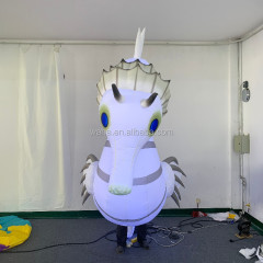 Customized Inflatable Seahorse Hippocampus Mascot Costume Inflatable Sea Horse Costume for Parade Decoration