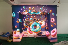 Customizable Inflatable Cube Booth Oxford Material Photo Booth Tent LED Lamp Blower Digital Printing Outdoor Parties Promotions