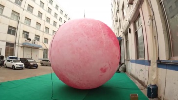 Decorative LED Pink Planetary Ball Inflatable Hanging Party Decorations