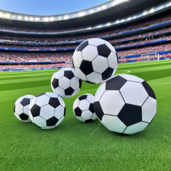 Giant Lighting Inflatable Soccer Inflatable Football Balloon for Fan Zone Event Decoration