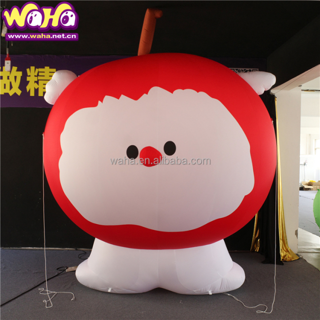 Giant Red Apple Inflatable Apple Advertising Model for Shopping Mall Party Activity Props Airborne Fruit Display