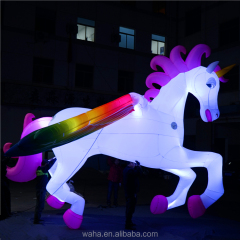Large Outdoor Inflatable Shinny Horse Model Gold Inflatable Horse Animals for Outdoor Decoration